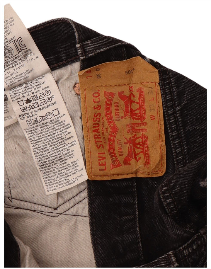 Levi's Uomo 501 Jeans dritti W33 L30 Cotone Nero