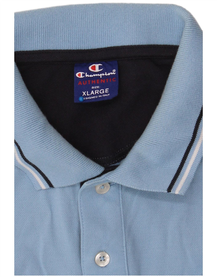CHAMPION Mens Polo Shirt XL Blue