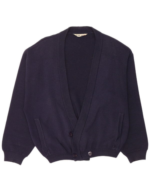 Maglione cardigan doppiopetto da uomo Frank Alexs IT 54 XL Lana blu navy