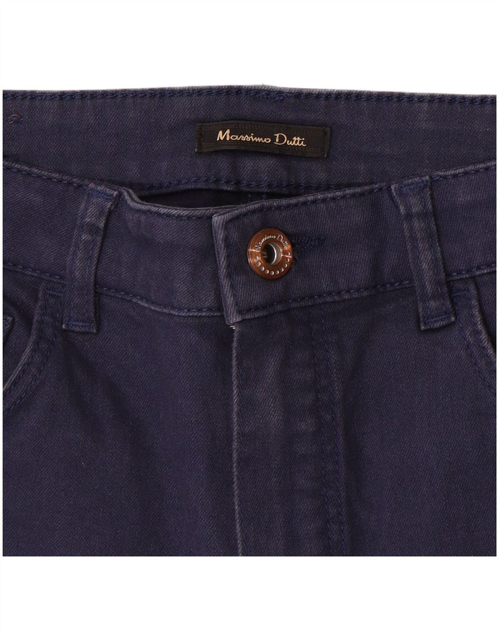 Pantaloni casual slim da donna Massimo Dutti W26 L26 Blu navy