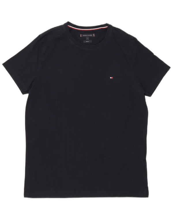 T-shirt slim fit da uomo Tommy Hilfiger Top Large Blu Navy