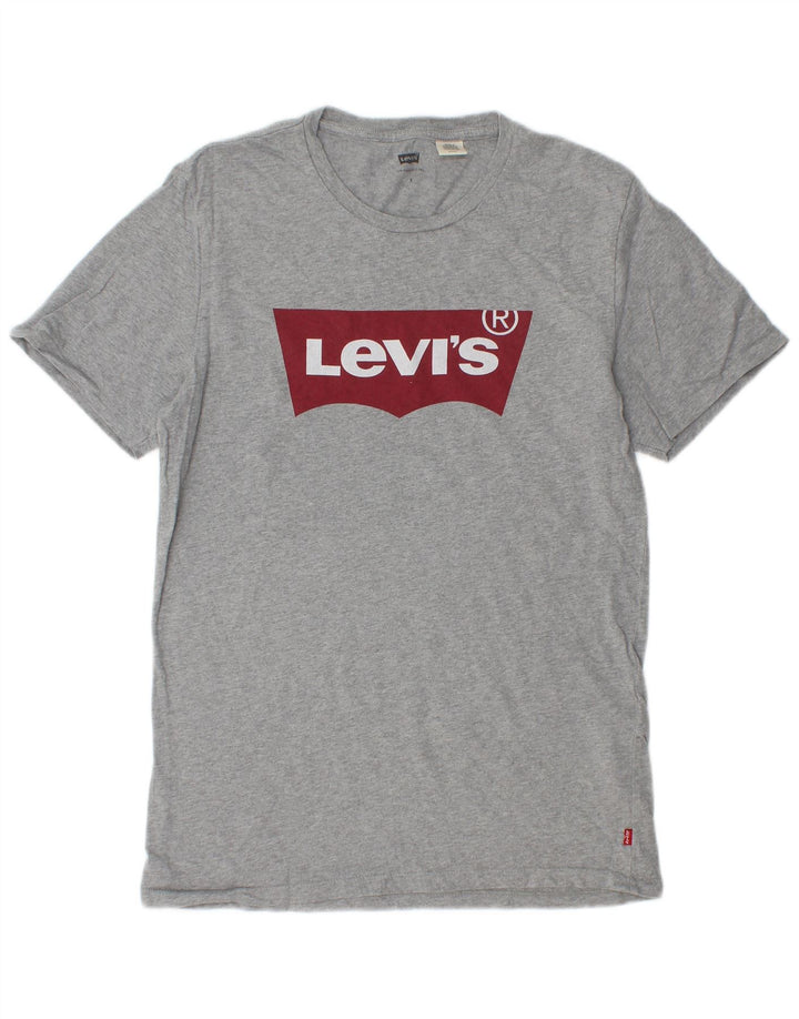 T-shirt grafica da uomo LEVI'S Top piccola in cotone grigio