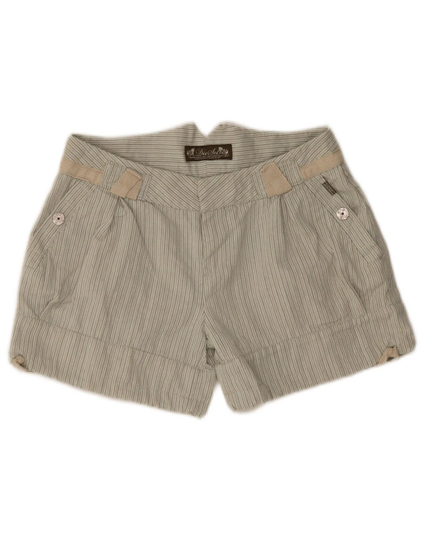 Diesel Womens Chino Shorts W26 Small Grey Pinstripe Cotton