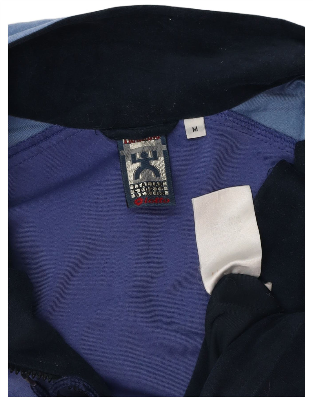 Tuta intera da uomo in velluto Lotto, poliestere color block medio blu navy