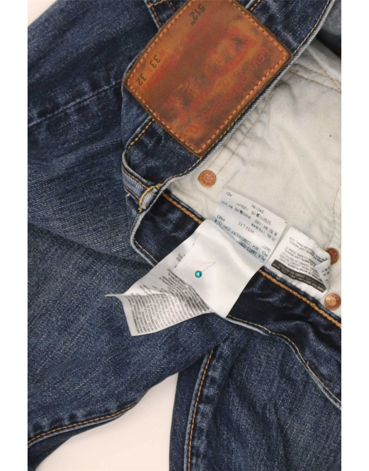 Jeans Levi's Uomo 512 Slim Tapered W33 L32 Cotone Blu