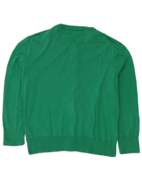 Maglione cardigan da donna J. Crew UK 14 grande cotone verde