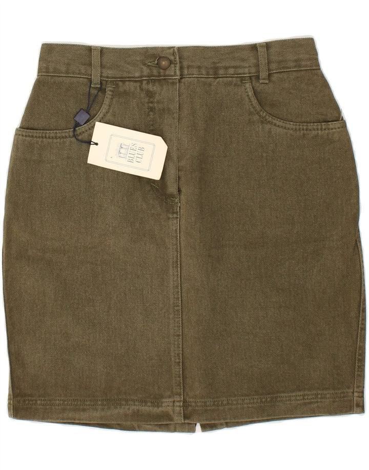 VINTAGE Womens Denim Skirt IT 44 Medium W29 Green | Vintage Vintage | Thrift | Second-Hand Vintage | Used Clothing | Messina Hembry 