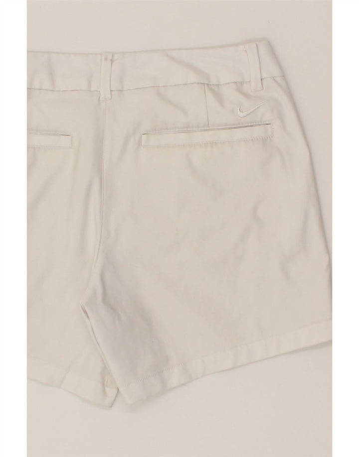 NIKE Womens Dri Fit Chino Shorts UK 8 Small W27 White Polyester Vintage Nike and Second-Hand Nike from Messina Hembry 
