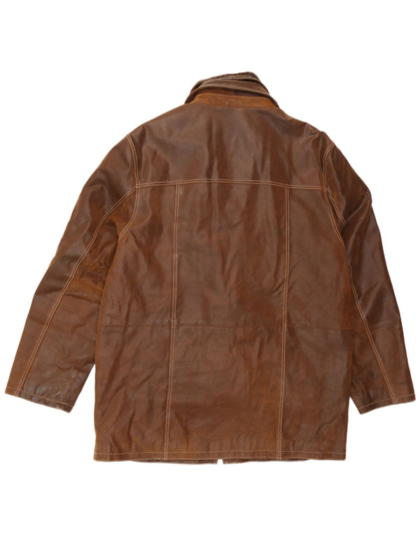 Giacca in Pelle Uomo Rino & Pelle IT 54 2XL Pelle Marrone