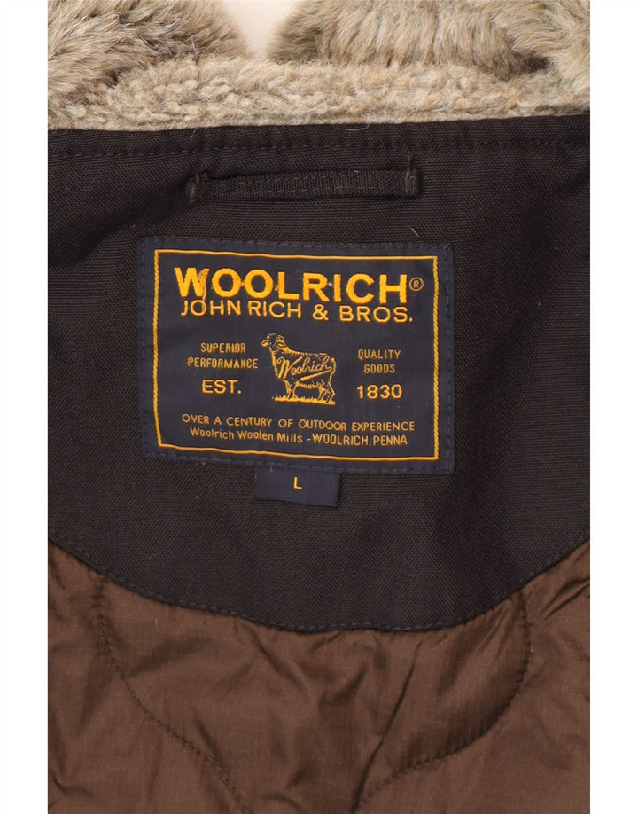 Giacca a vento con cappuccio da uomo Woolrich UK 40 Large Nera