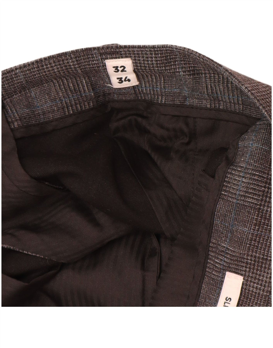Pantaloni chino slim da uomo Jack & Jones W32 L34 poliestere pied de poule grigio