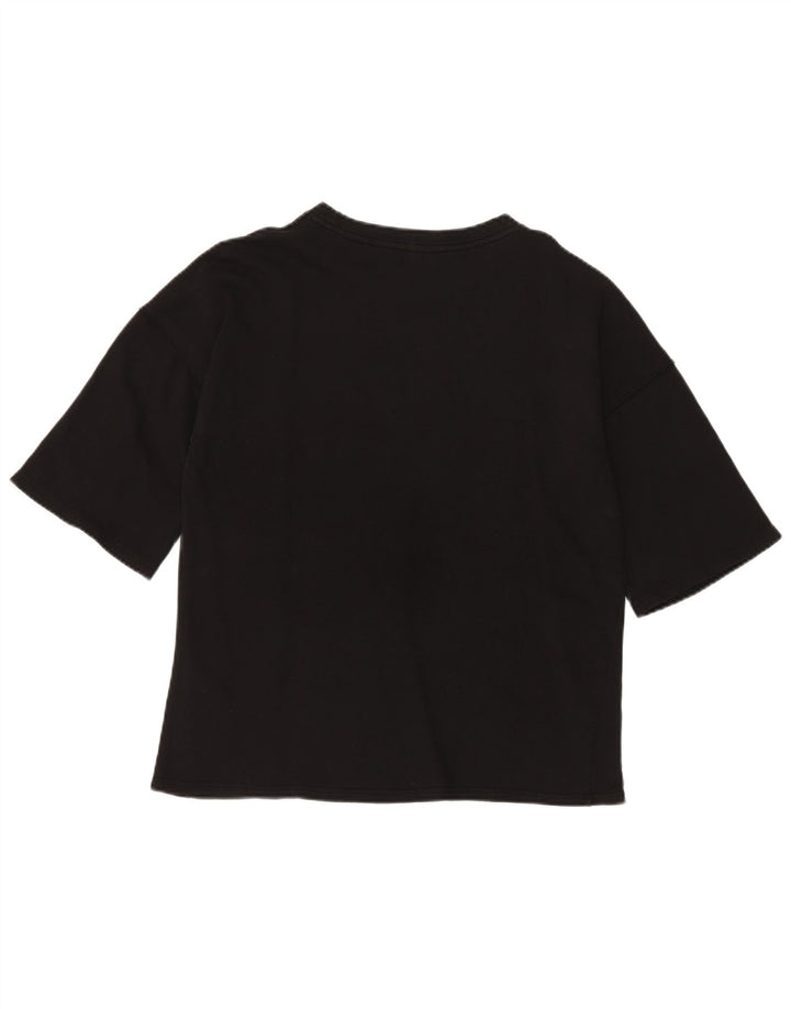 T-shirt Zara da uomo Top Small in cotone nero