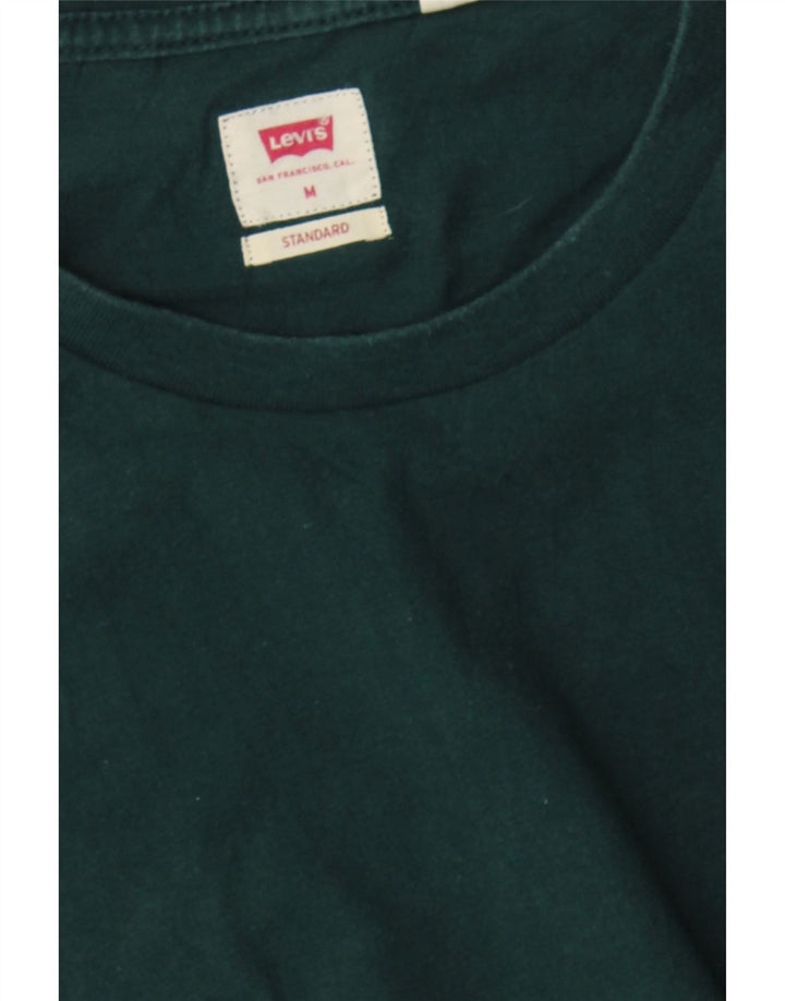 LEVI'S Mens Standard Graphic T-Shirt Top Medium Green Cotton Vintage Levi's and Second-Hand Levi's from Messina Hembry 