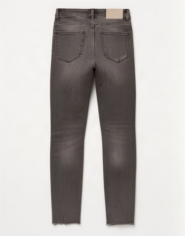 Jeans skinny effetto consumato Trafaluc da donna Zara EU 36 XS W26 L27 Grigio