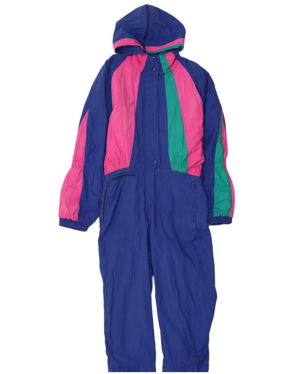 Tuta da sci con cappuccio da donna Pierre Cardin UK 16 Large Blue Colourblock