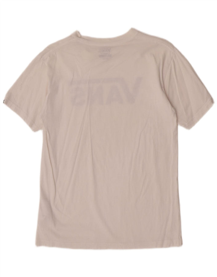 T-shirt grafica da uomo con vestibilità classica Vans, piccola, in cotone bianco