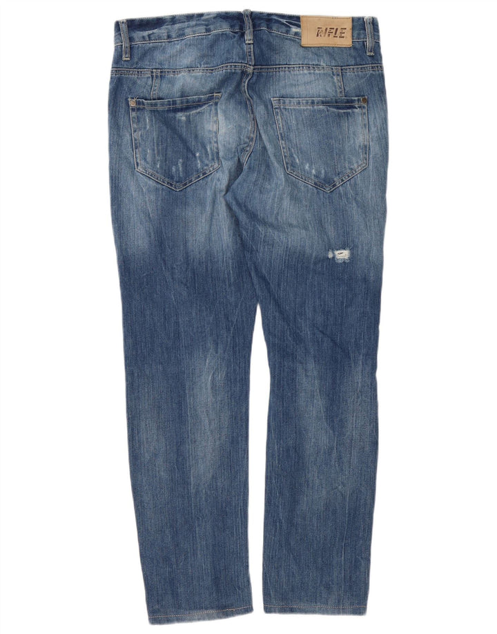 Jeans slim invecchiati da uomo Rifle W30 L29 Blu