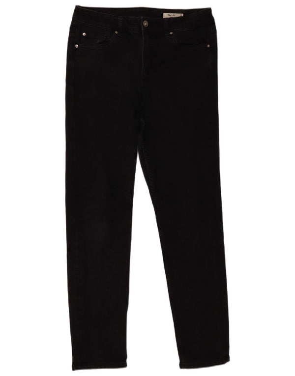 Marks & Spencer Womens The Lily Slim Jeans UK 14 Large W34 L29 Black Cotton