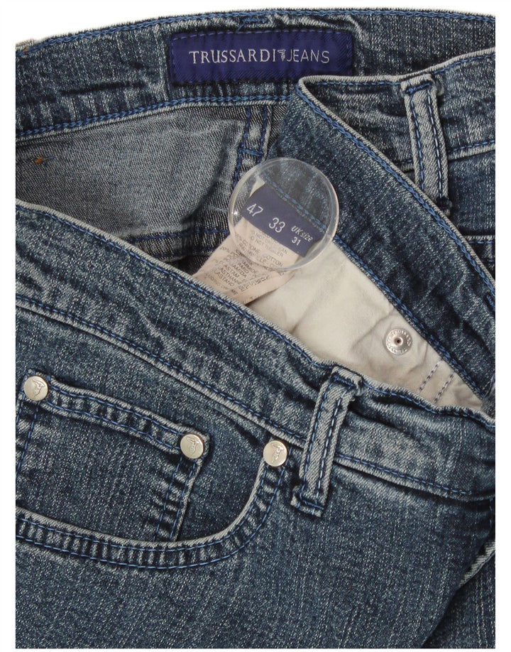 Jeans Dritti Donna Trussardi W31 L29 Cotone Blu