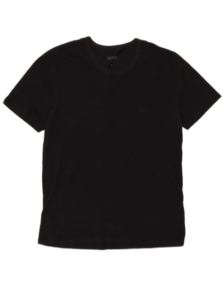 T-shirt da uomo Hugo Boss Top in cotone nero medio
