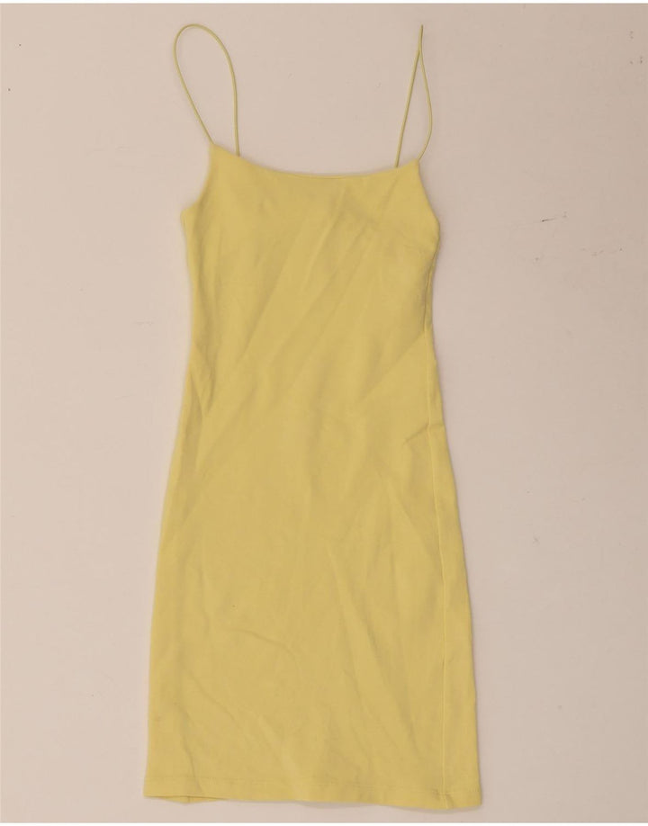 Abito sottoveste Zara da donna UK 8 piccolo giallo