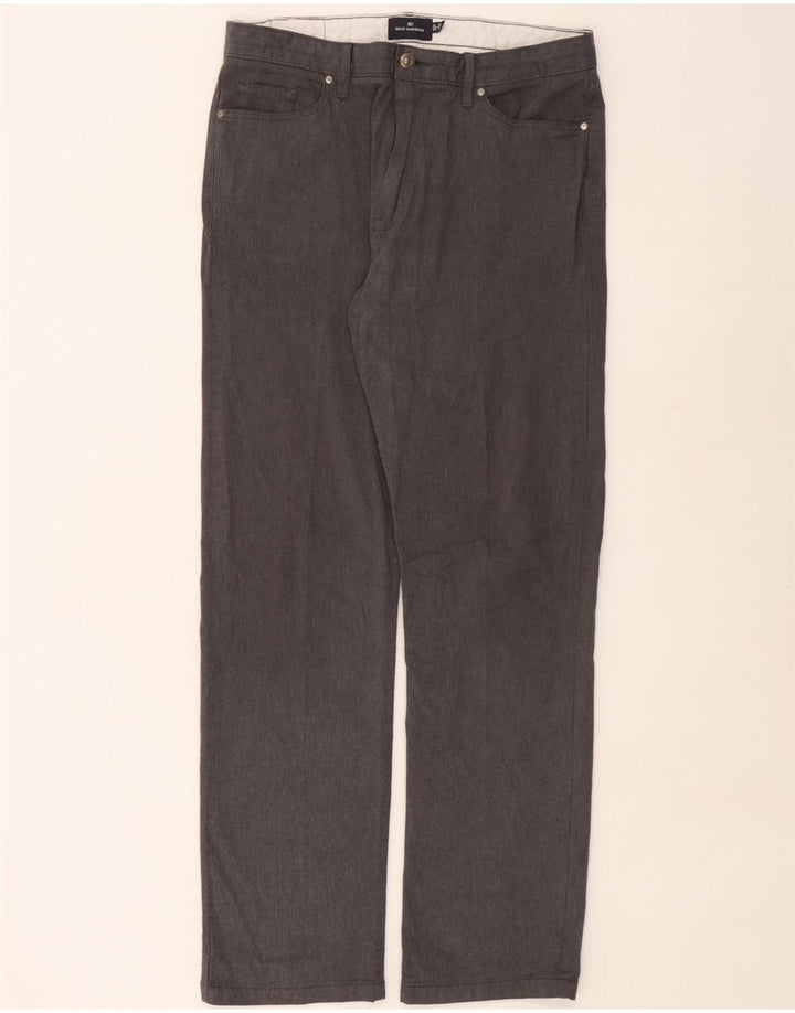 Pantaloni casual dritti Marks & Spencer da uomo blu Harbour W36 L33 grigi