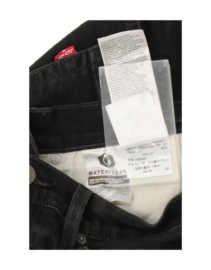 Levi's Uomo 514 Jeans dritti W36 L34 Cotone Nero
