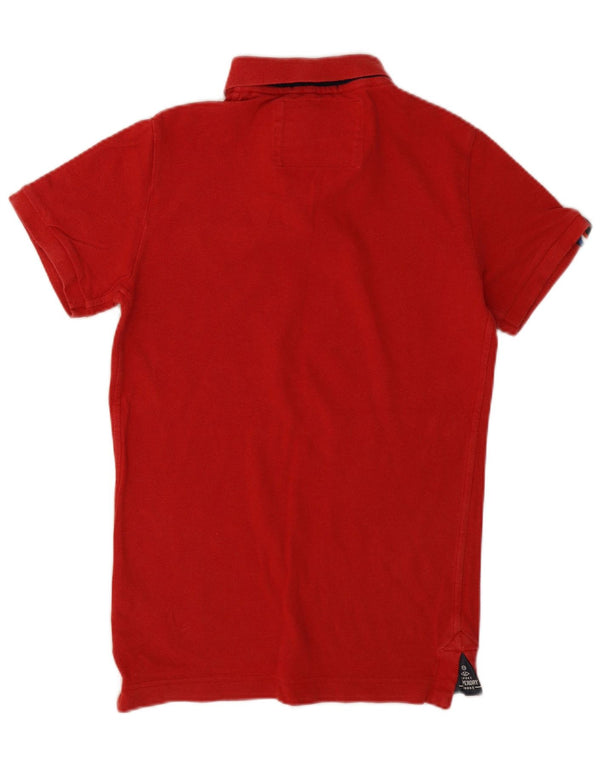 Polo da rugby da uomo con grafica Superdry Small in cotone rosso