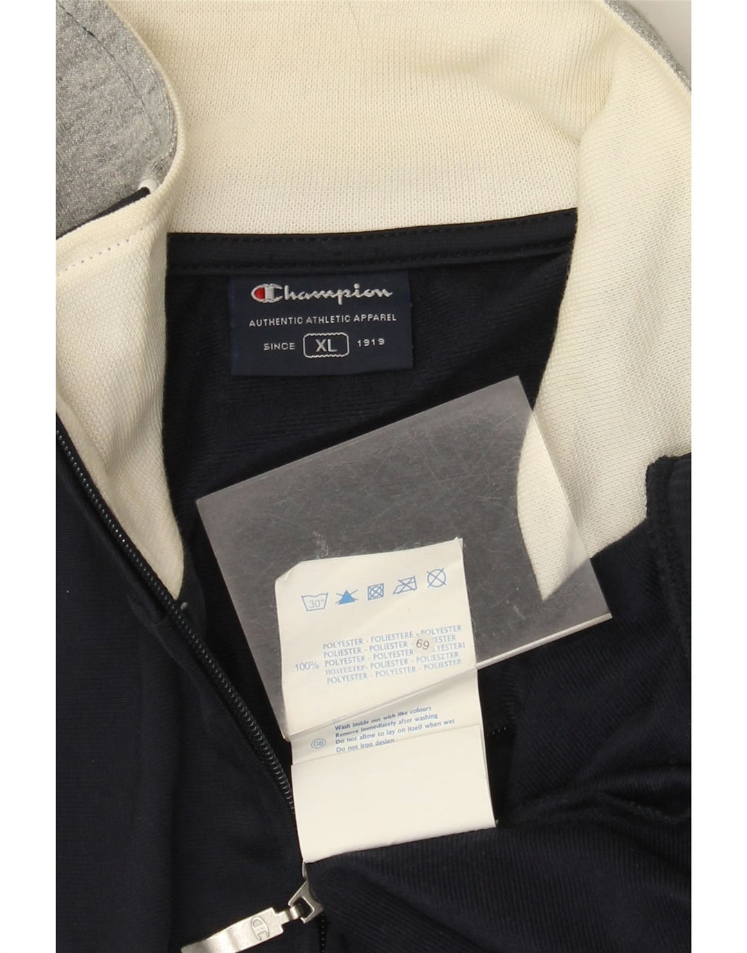 Giacca sportiva da uomo Champion XL XL in poliestere color block blu navy