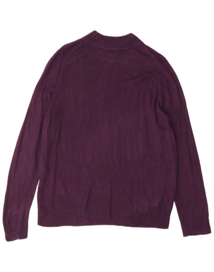 MARKS & SPENCER Maglione da uomo con collo alto viola medio