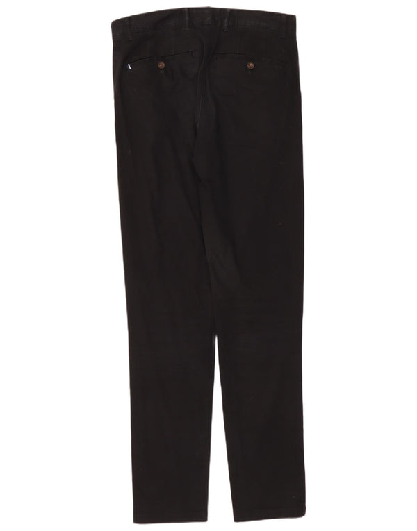 Crew Clothing Pantaloni chino slim fit da uomo W34 L34 cotone nero