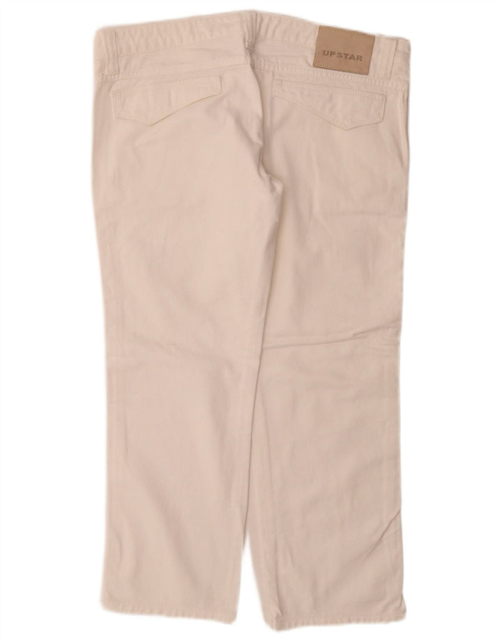 Jeans dritti da donna Upstar W32 L27 cotone bianco