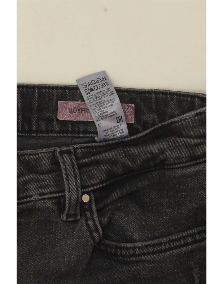 Jeans dritti Boyfriend da donna Marks & Spencer UK 12 medio W32 L28 grigio