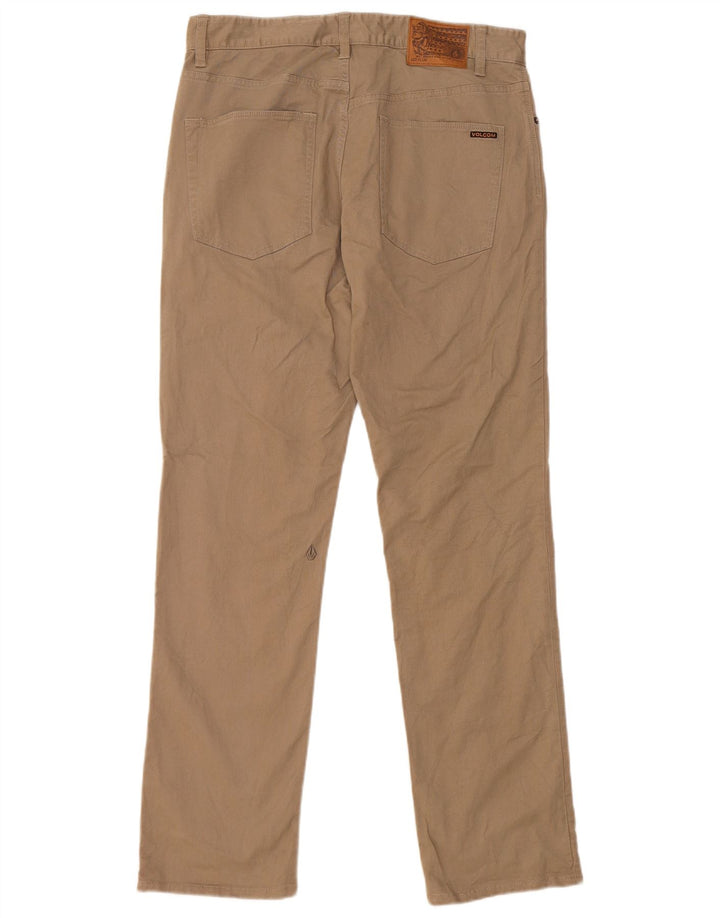 Pantaloni casual dritti da uomo Volcom Solver W32 L32 in cotone beige
