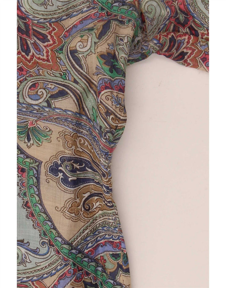 Massimo Dutti Camicetta a maniche lunghe da donna Top EU 38 Medio Turchese Paisley