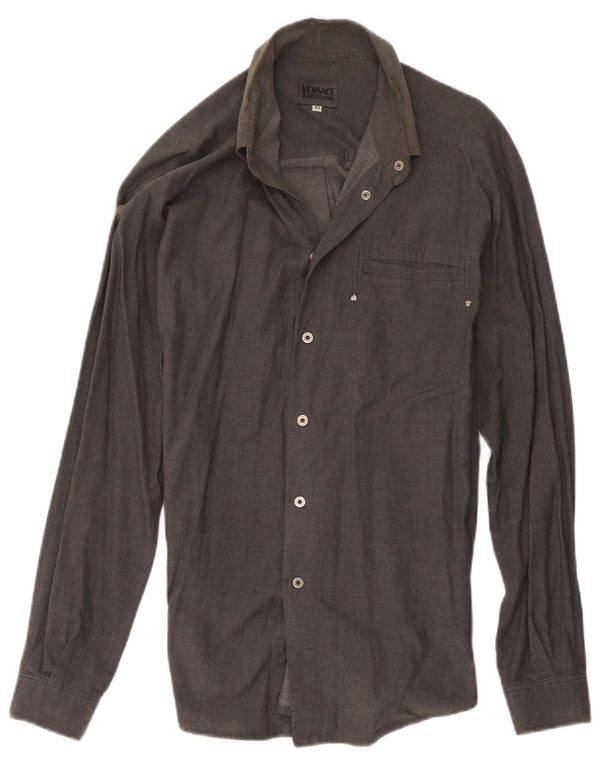 Camicia Versace Uomo Grigio Medio