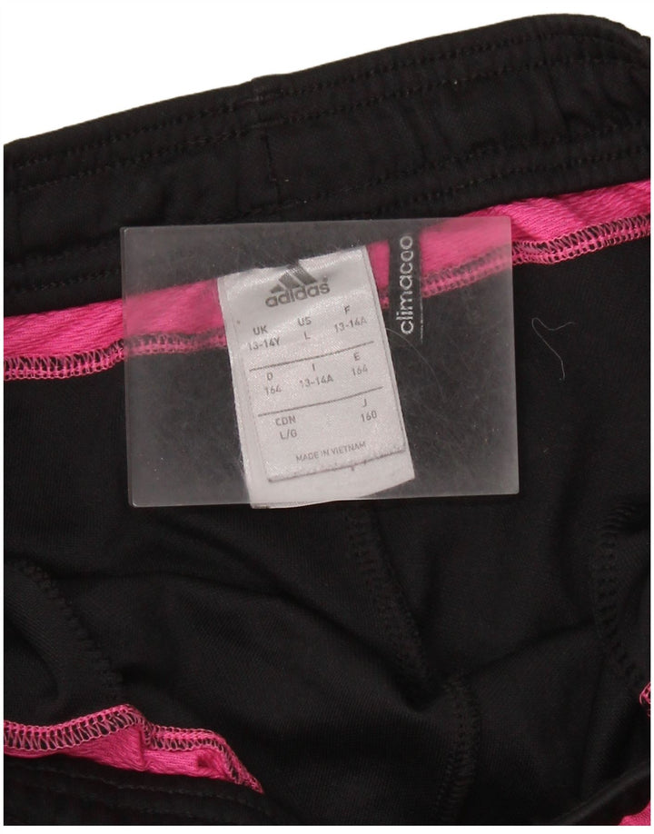 Pantaloni della tuta ADIDAS da ragazza Climacool 13-14 anni in poliestere nero