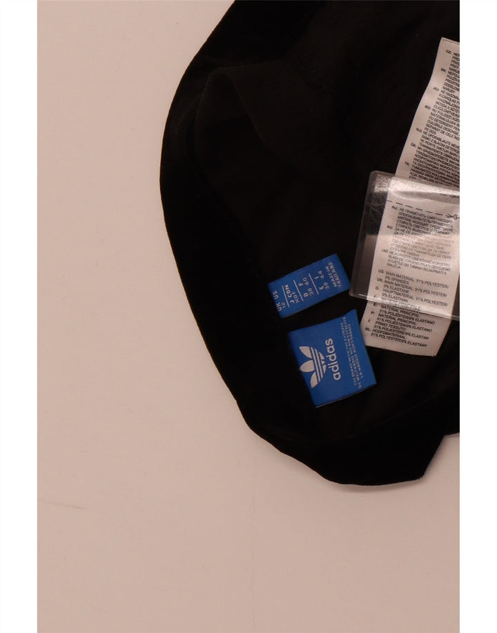 Leggings in velluto da donna ADIDAS UK 12 poliestere nero medio