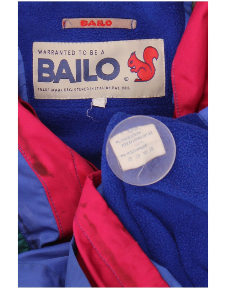 Giacca da sci anorak da uomo con cappuccio Bailo UK 36 Small multicolore Colourblock