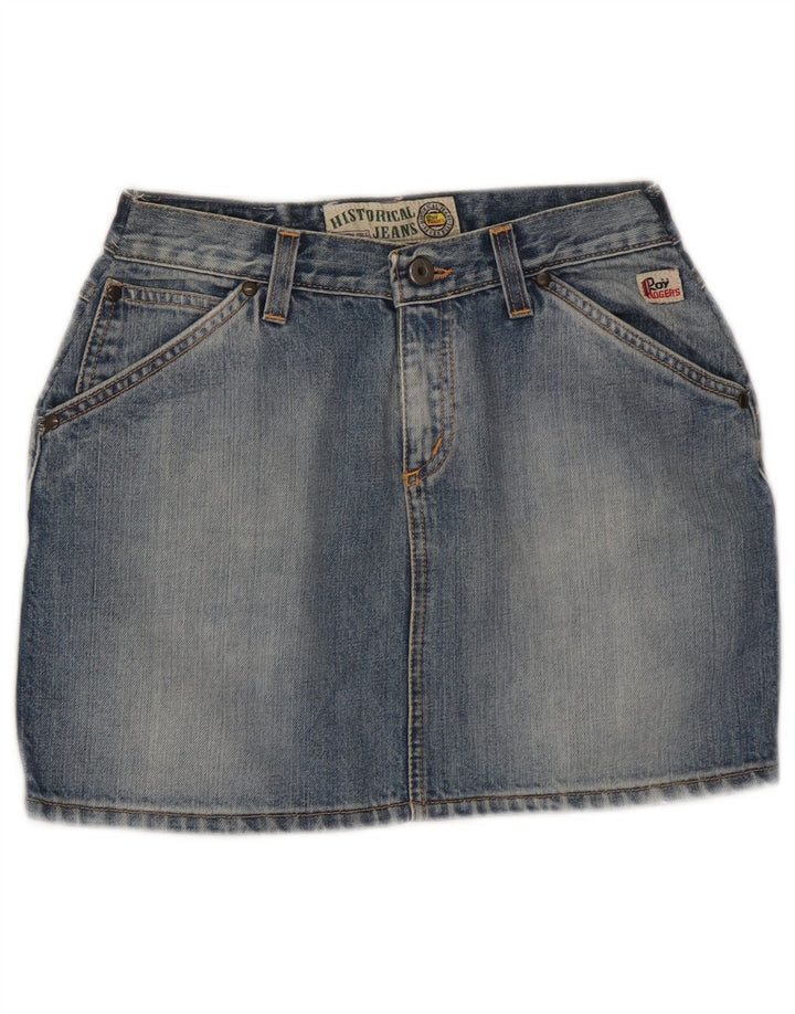 Mini gonna di jeans da donna Roy Rogers W29 in cotone blu medio
