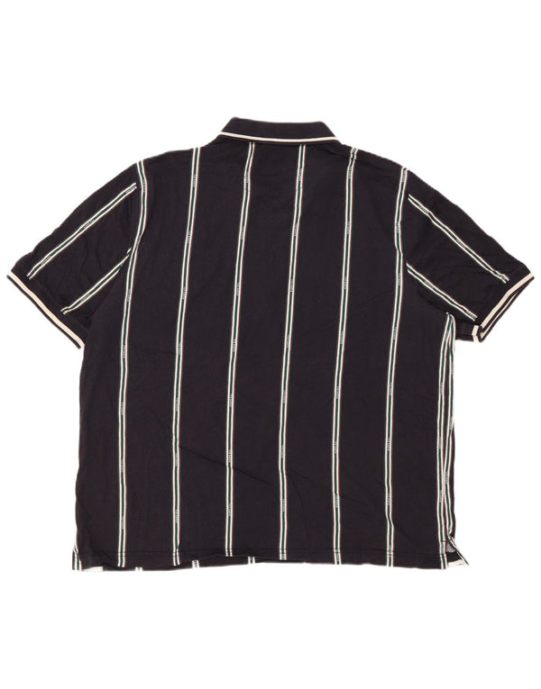 Polo da uomo con collo regolare con zip TED BAKER taglia 6 2XL a righe blu navy