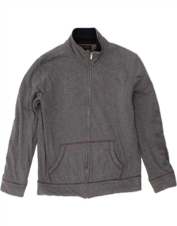 TOMMY HILFIGER Mens Tracksuit Top Jacket XL Grey Polyester Vintage Tommy Hilfiger and Second-Hand Tommy Hilfiger from Messina Hembry 
