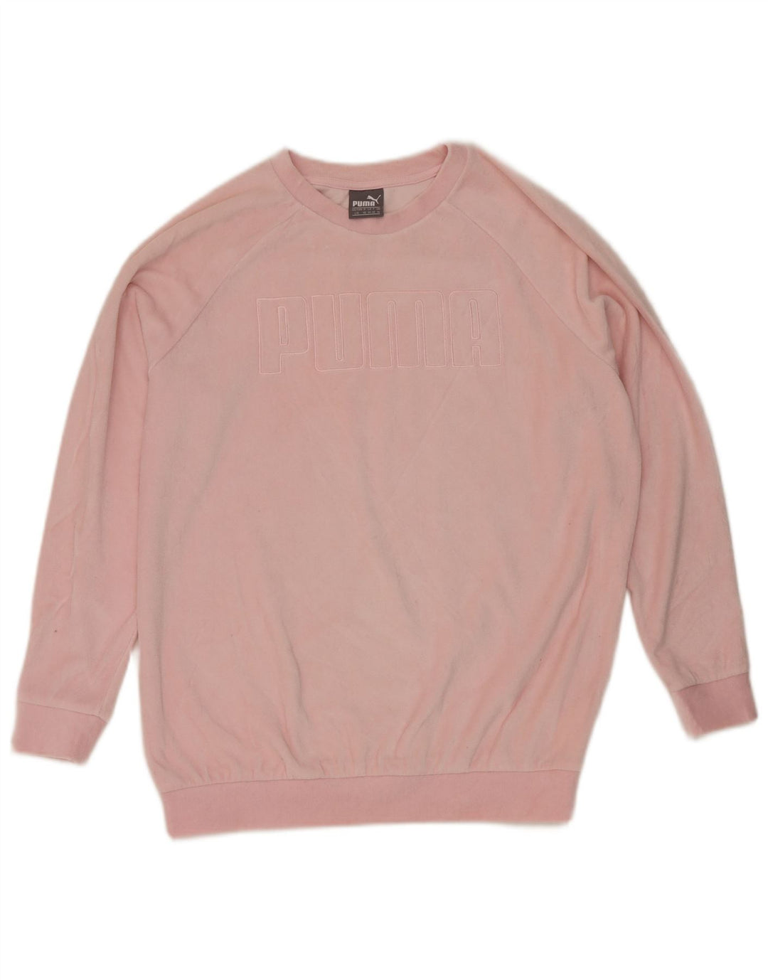 Felpa oversize con grafica da donna Puma UK 14 Large Pink Cotton