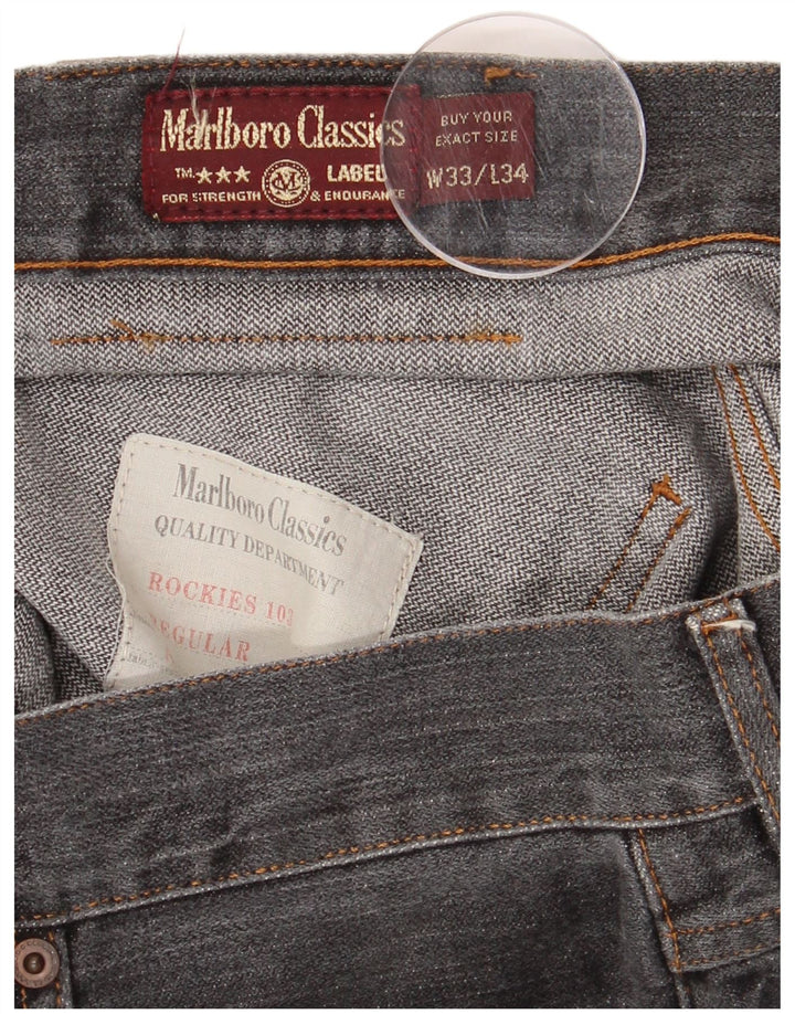 MARLBORO CLASSICS Jeans dritti da uomo W33 L29 Cotone grigio