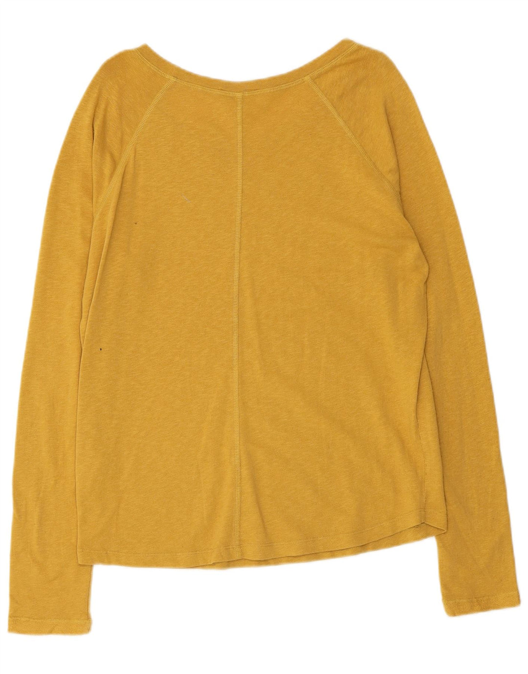 Woolrich Top oversize da donna a maniche lunghe UK 10 piccolo cotone giallo