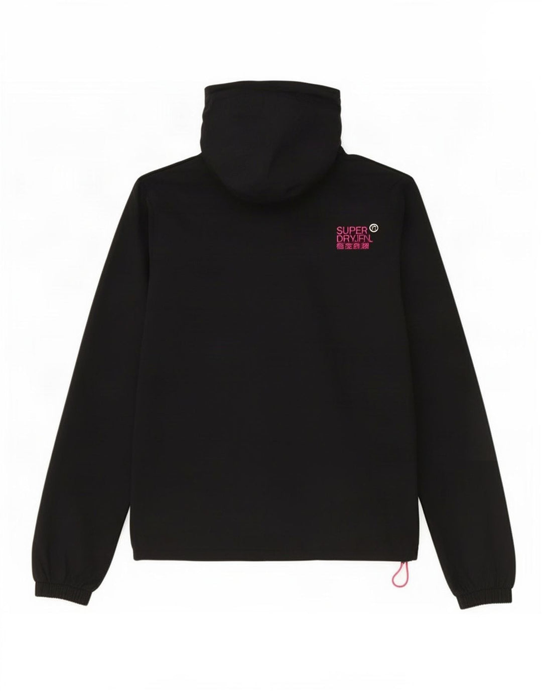 Giacca a vento da donna con cappuccio Superdry UK 16 grande poliestere nero