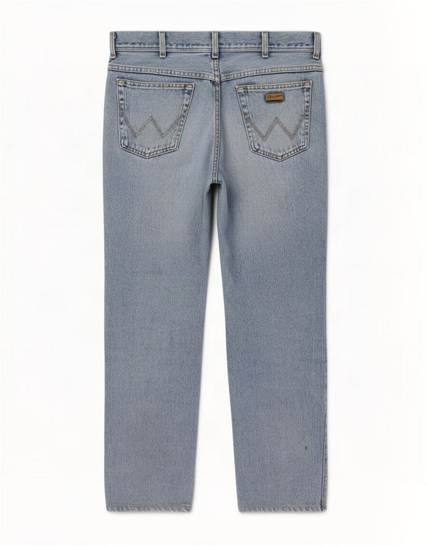 Jeans dritti da uomo Wrangler vestibilità regolare W36 L34 cotone blu