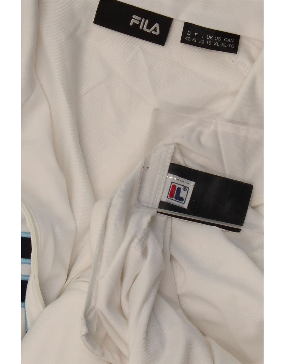 Giacca da ginnastica grafica da donna Fila UK 16 Large Bianca