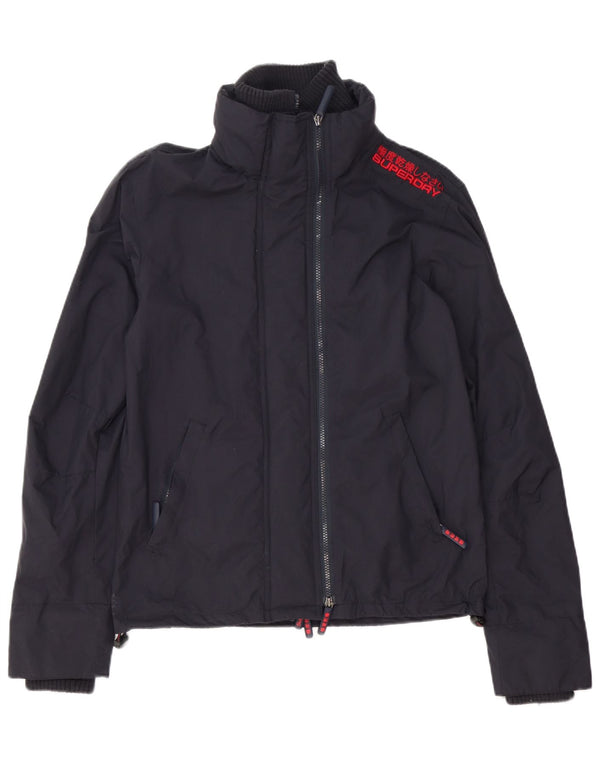 Giacca antipioggia da uomo Superdry UK 36 Small Blu Navy Poliestere