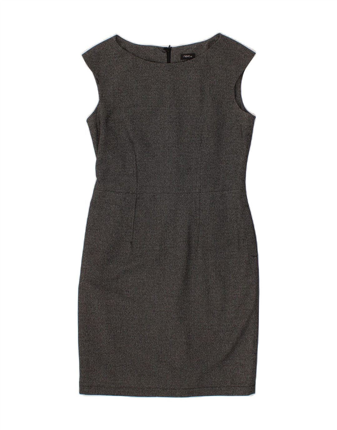 NEXT Womens Sleeveless Sheath Dress UK 12 Medium Grey Vintage Next and Second-Hand Next from Messina Hembry 